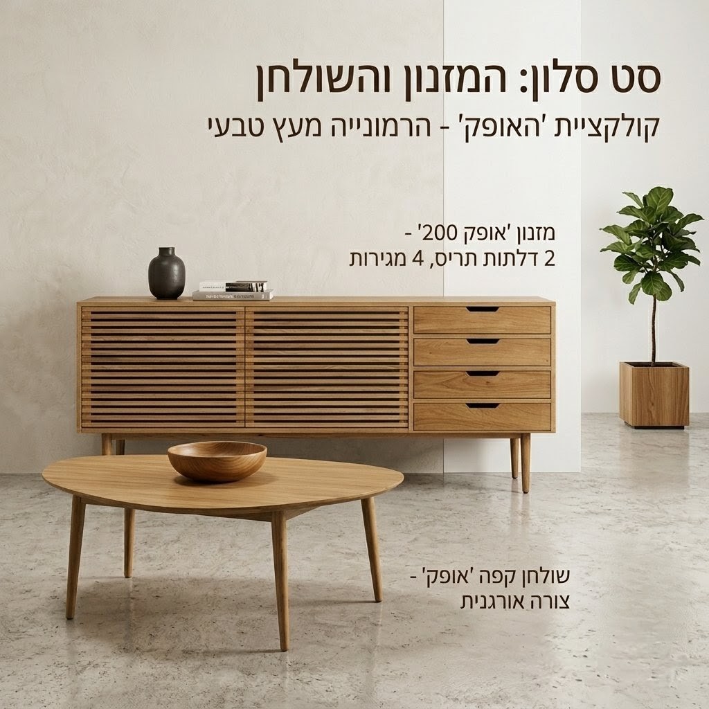 מזנון ו/או שולחן קפה רטרו דגם אופק בהתאמה אישית במגוון צבעים לבחירה